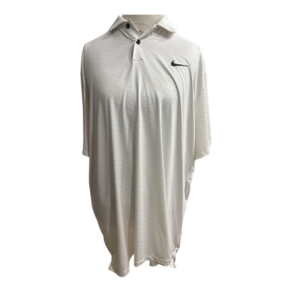 Nike Other - Nike Tour Dri-FIT ADV Golf Polo Men's White Striped Size XL